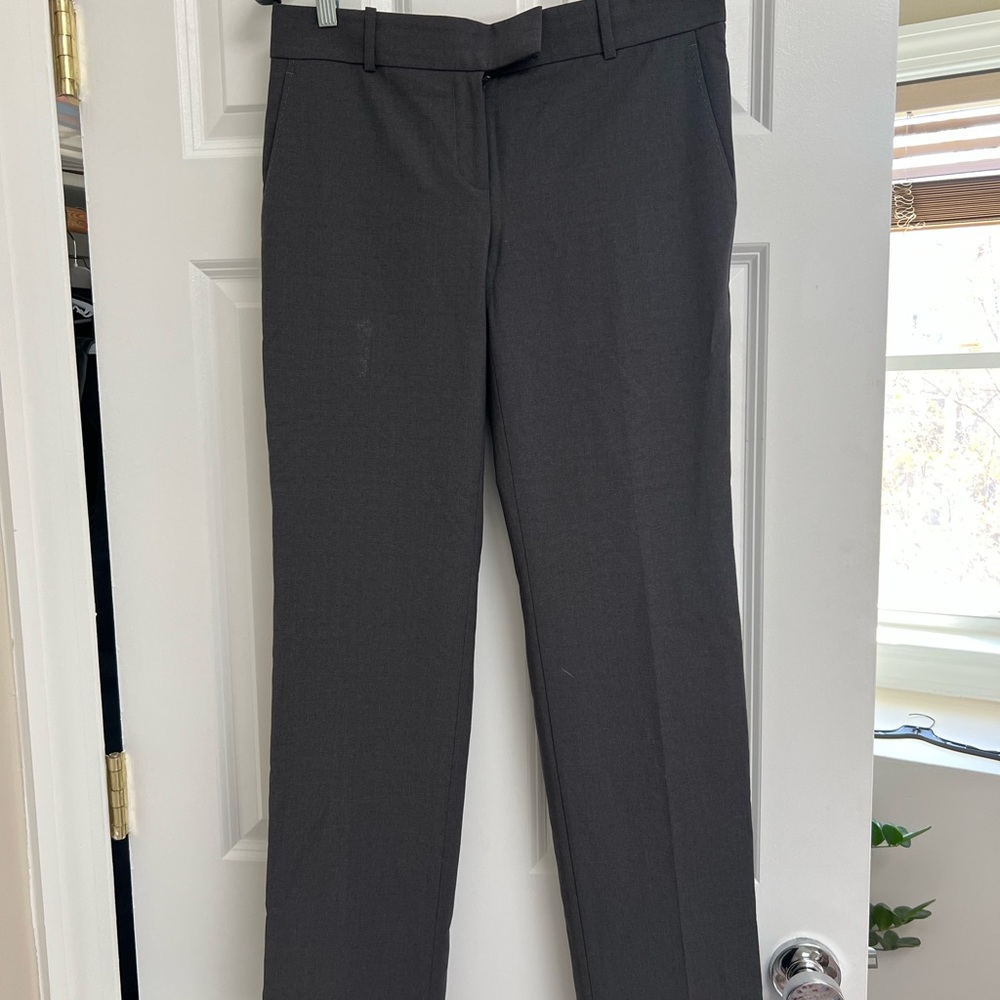 Ann Taylor Wool Blend Classic Gray Dress Pants Size 2 Straight Leg